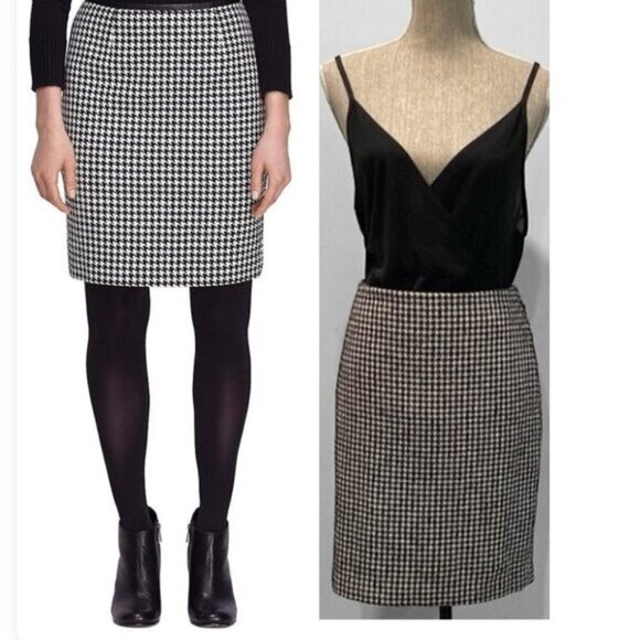 Melanie Lyne white and black pencil skirt size large - Picture 1 of 12